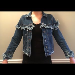 Distressed Jean Jacket, Zara Trafaluc Denimwear